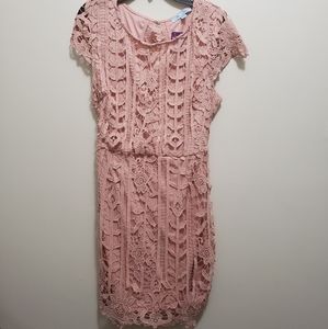 Women's 'She + Sky' Blush/Rose Dress